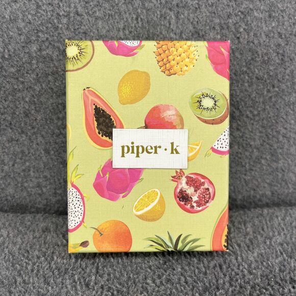 Piper K CHERRY Glass Stones Enamel Gold Tone Nickel Free Drop Earrings 3" NIB - Picture 3 of 12